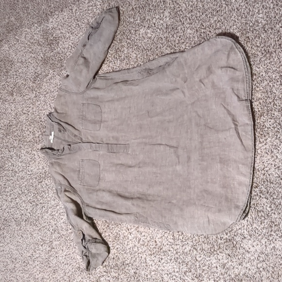 Eileen Fisher 100% organic linen shirt dress